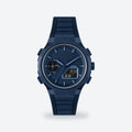 Men's 45mm Blue Dial Watch, Rubber Strap, photo