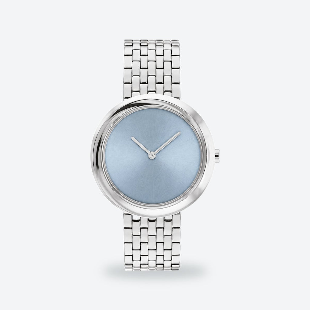 Women's 34mm Cherry Dial Watch, Blue dial / Silver-tone
