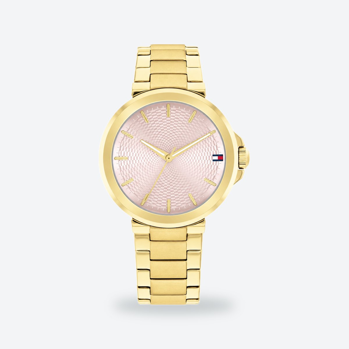 Women's 34mm Lilac Dial Watch, Pink dial / Gold-tone