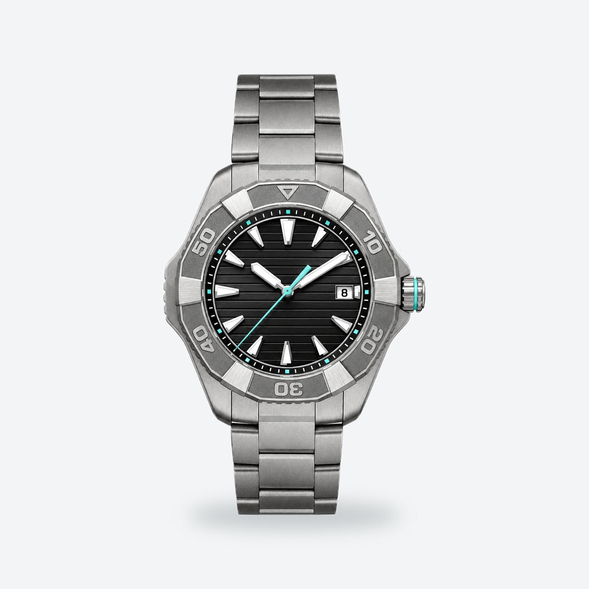 Men's 40mm Black Dial Watch, Black dial / Grey