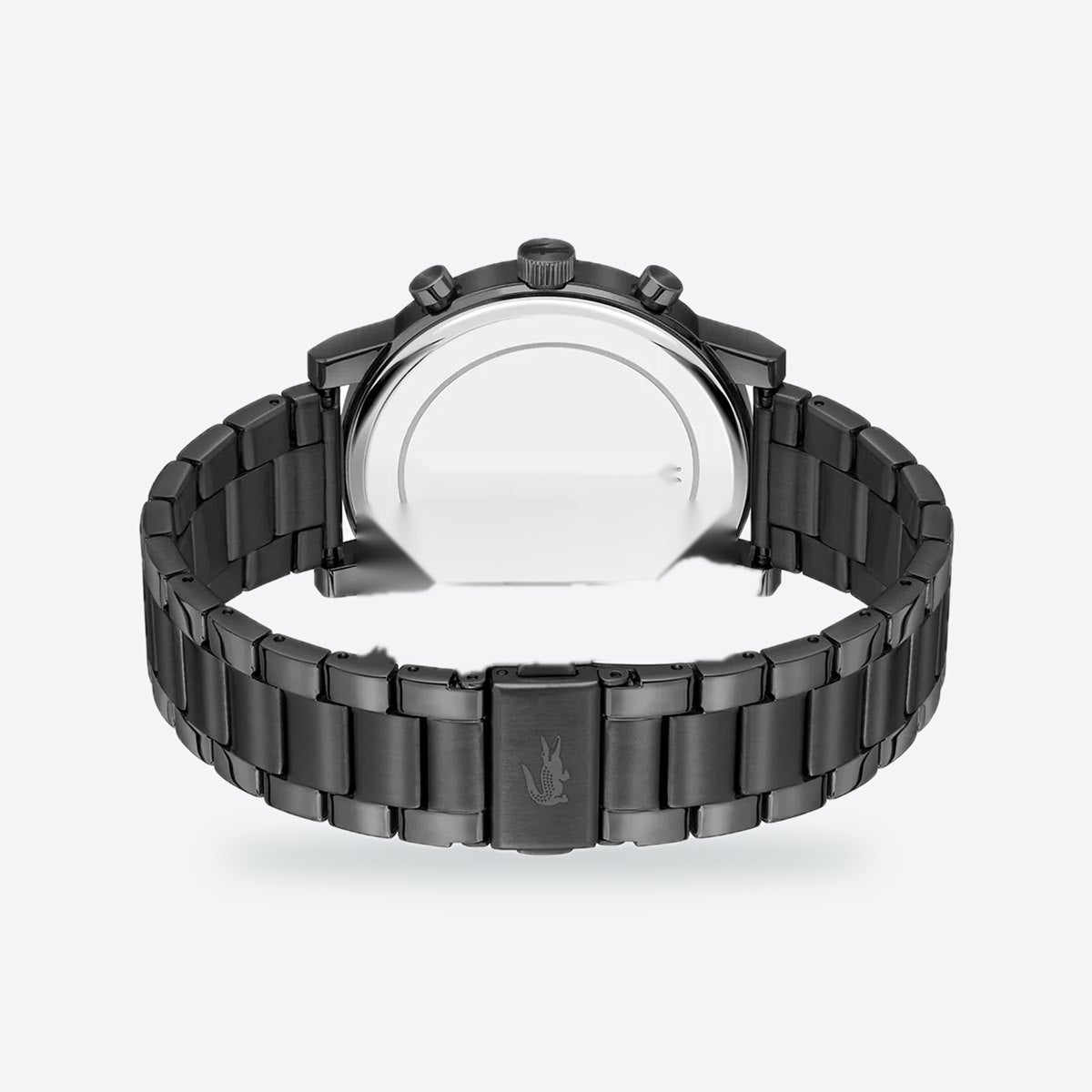 Men's 44mm Black Dial Watch, Steel Bracelet, view 5