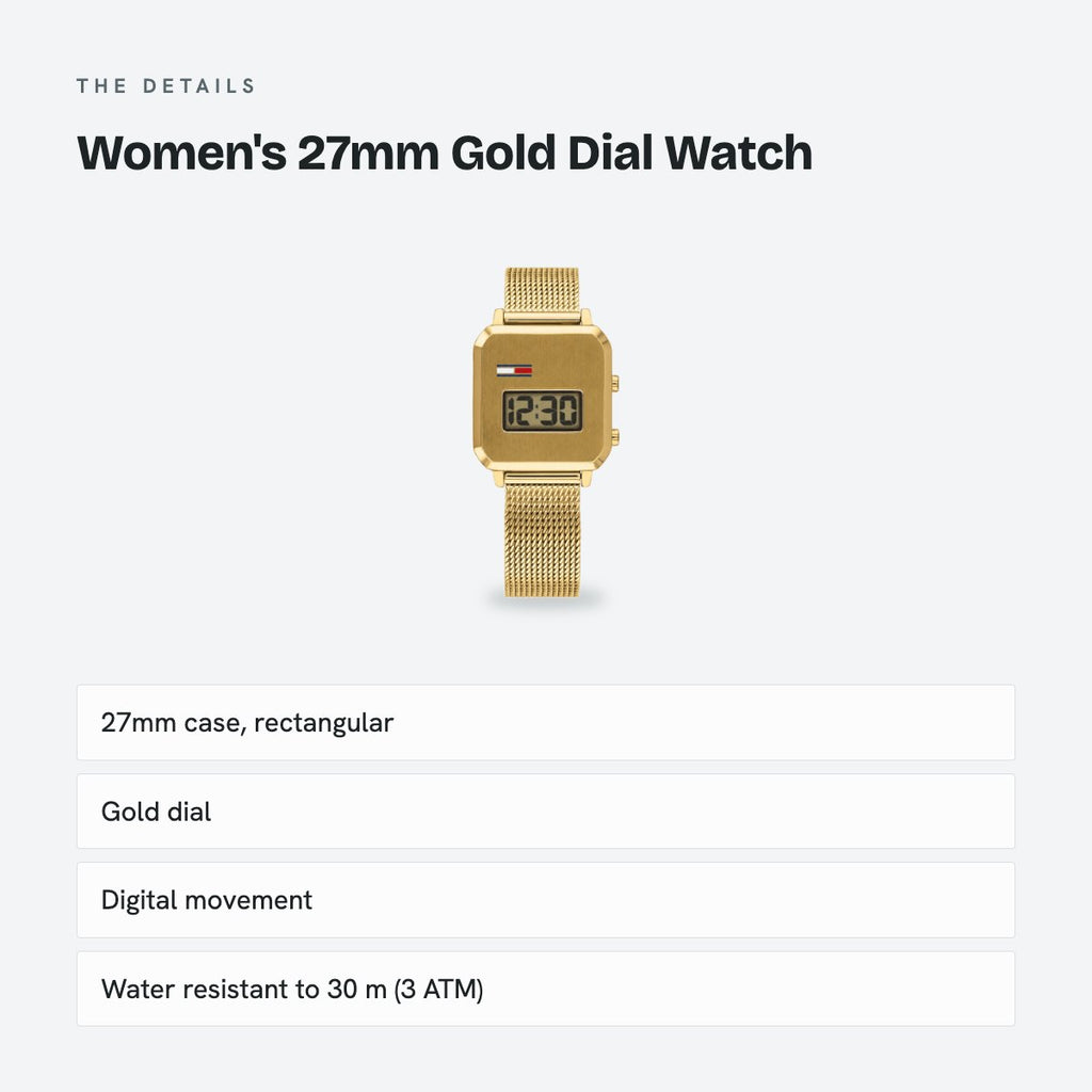 Women's 27mm Gold Dial Watch, details
