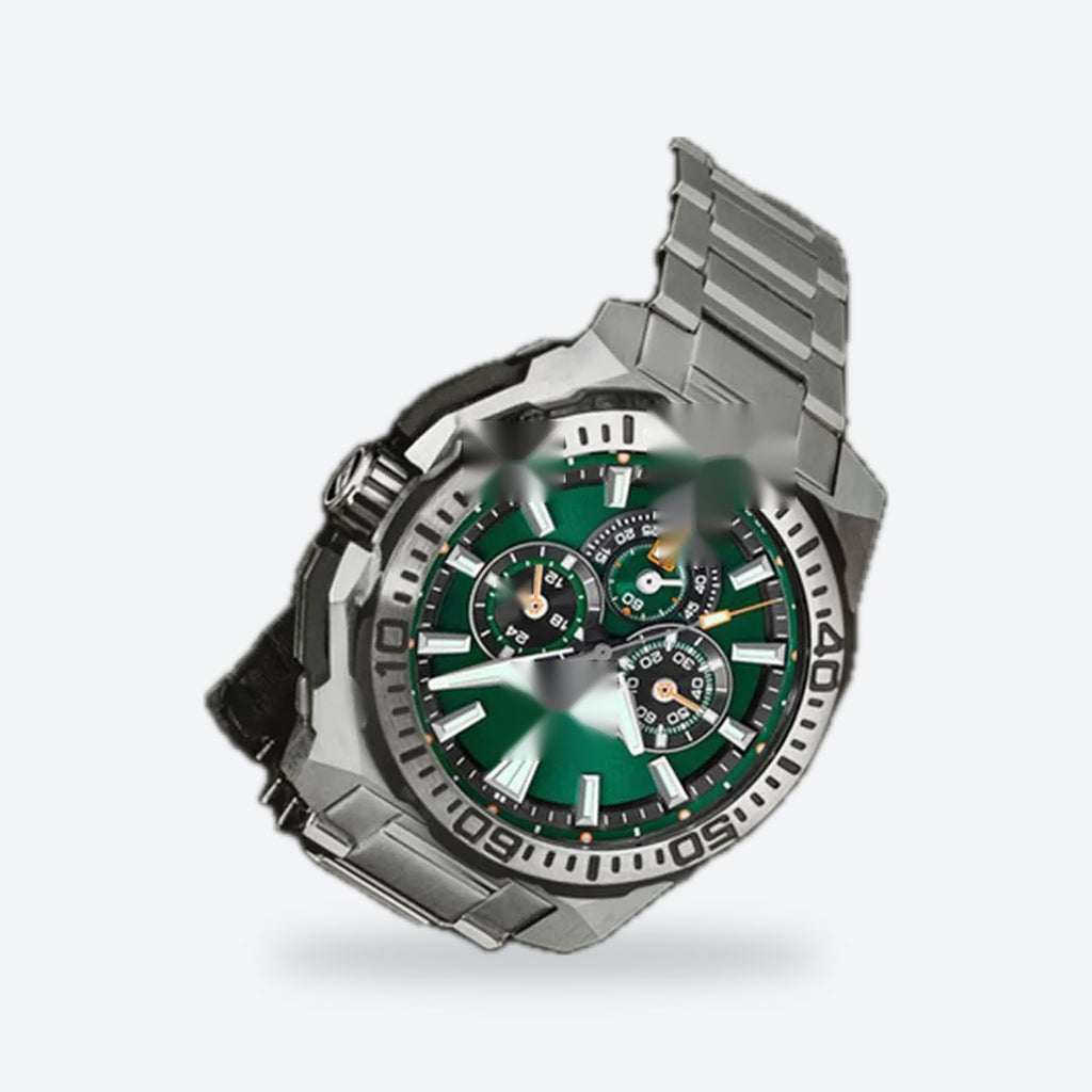 Men's 45.5mm Green Dial Chronograph Watch, view 2