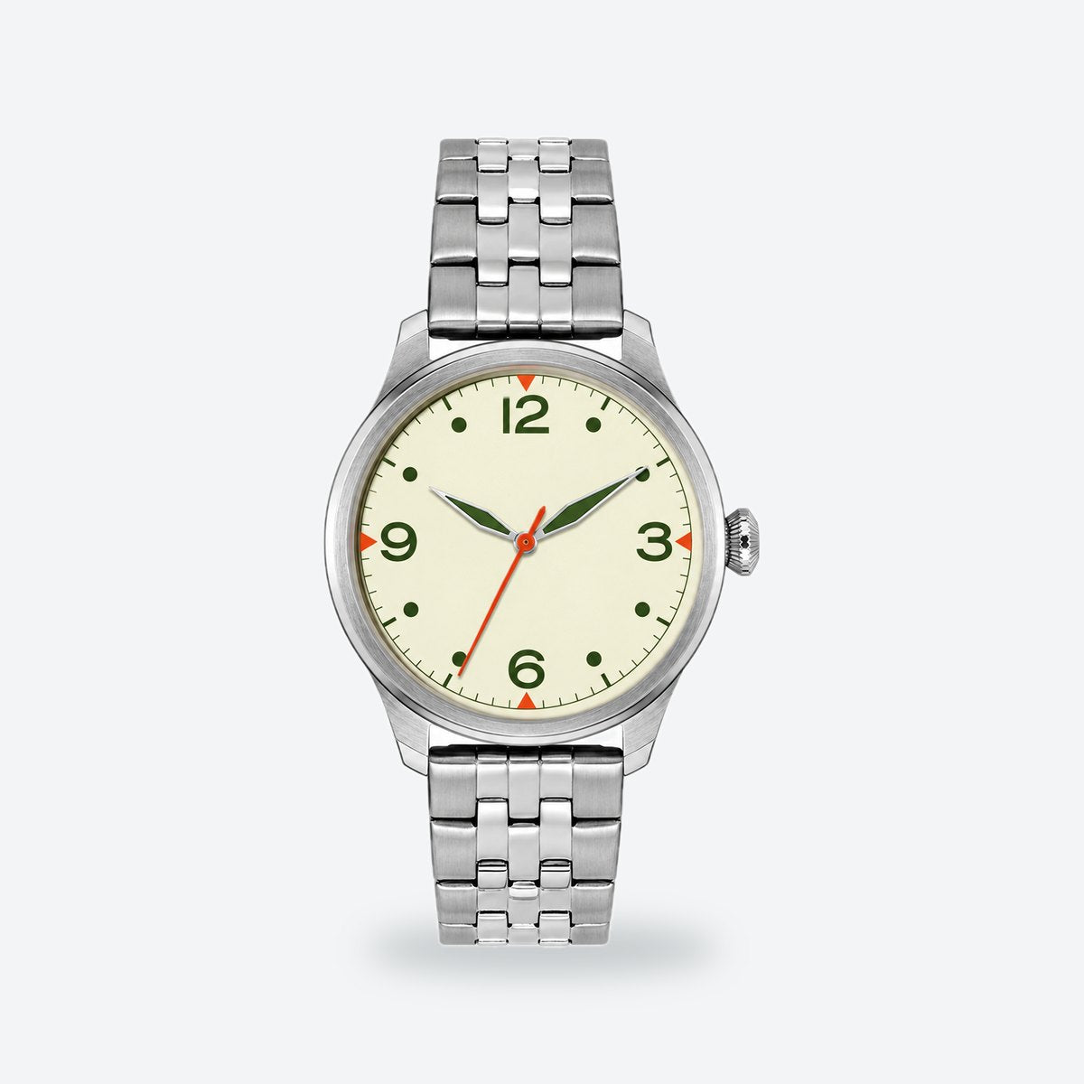 Men's 42mm Beige Dial Watch, Beige dial / Silver-tone