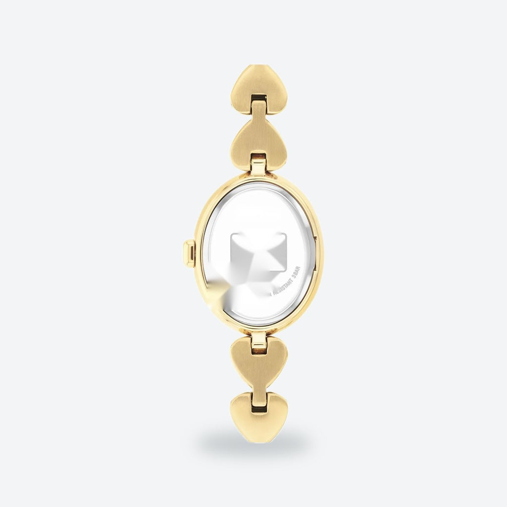Women's 22mm White Dial Watch, Steel Bracelet, Gold-Tone, Style 2, view 5