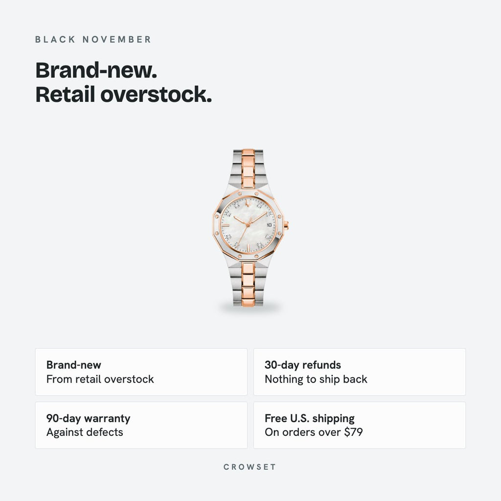 Women's 32mm White Dial Watch, Steel Bracelet, details
