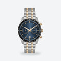 Men's 41mm Blue Dial Watch, Metal Bracelet, photo