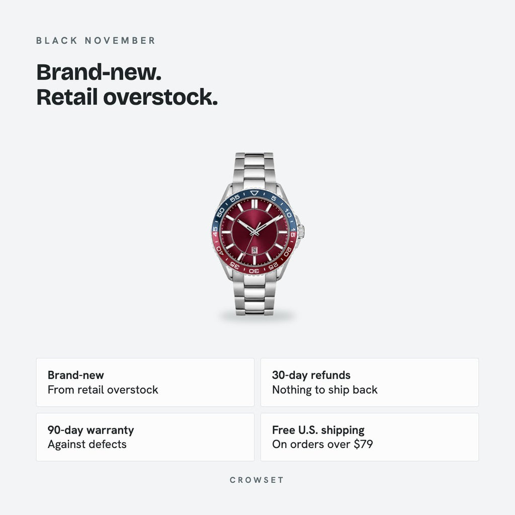 Men's 43mm Red Dial Watch, details