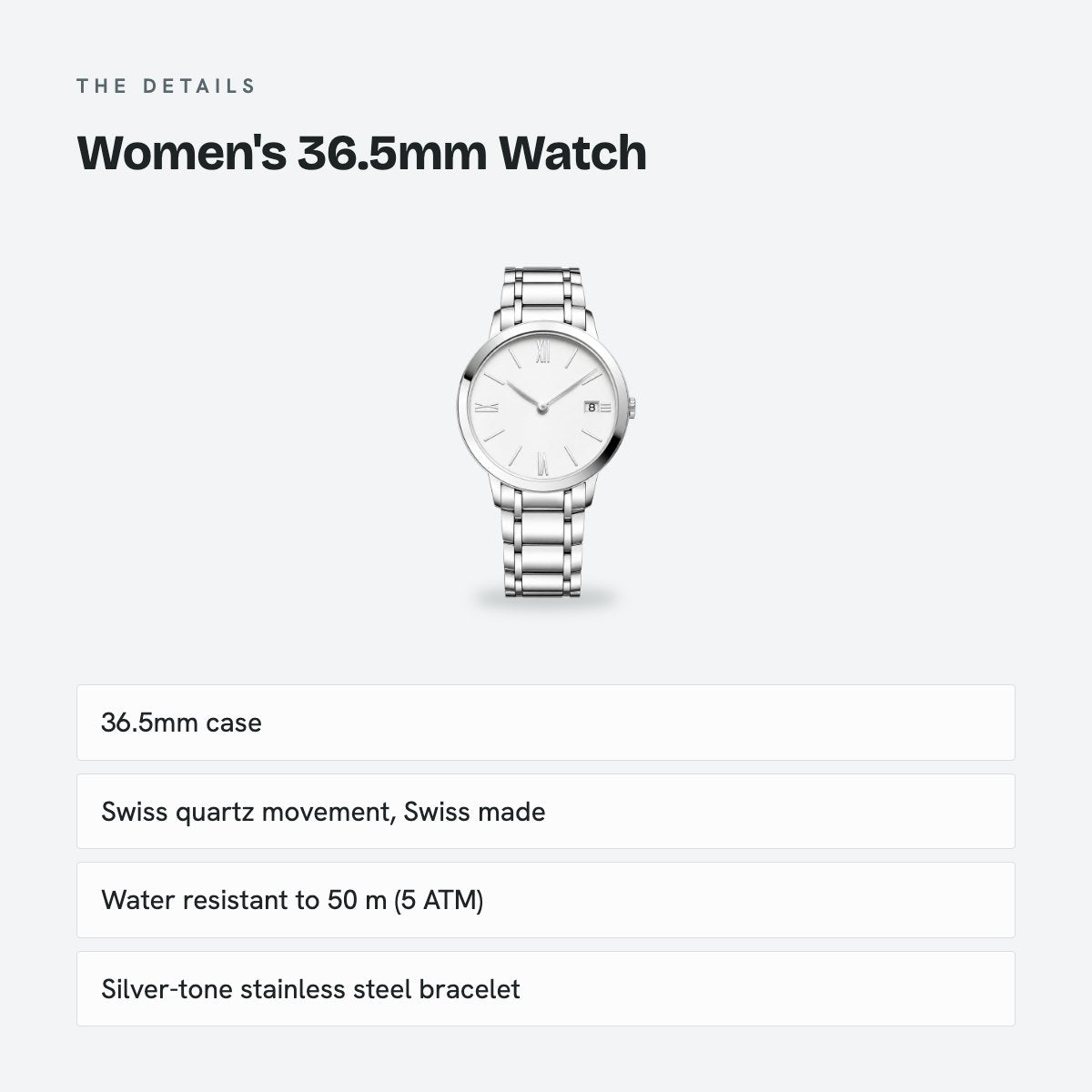 Women's 36.5mm Watch, details