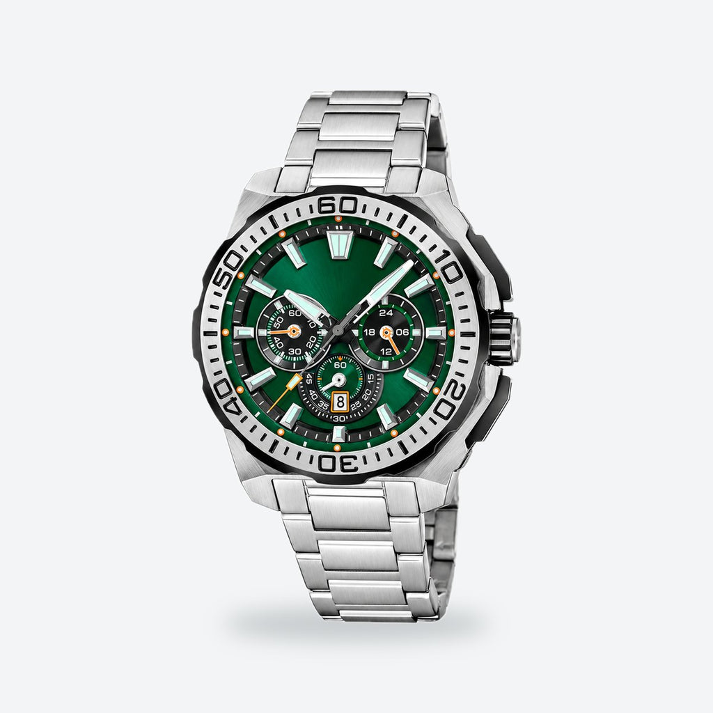 Men's 45.5mm Green Dial Chronograph Watch, photo