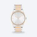 Women's 36mm Silvery White Dial Watch, Silvery white dial / Two-tone