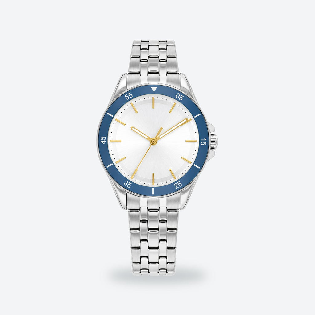 Women's 30mm Pink Dial Watch, Steel Bracelet, Silvery white dial / Silver-tone