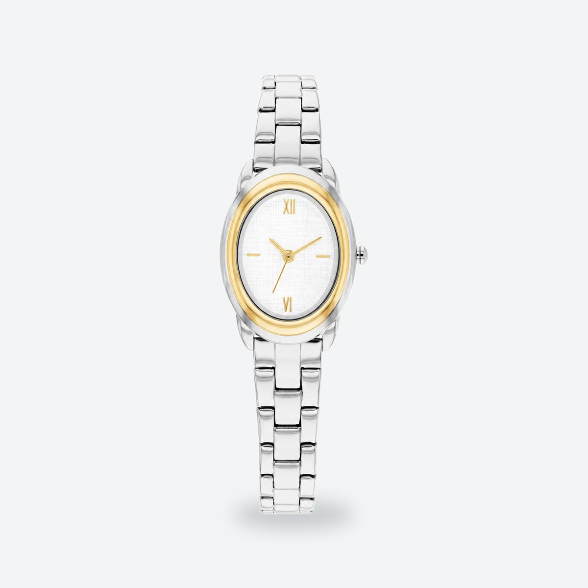 Women's 27x19.7mm Blue Dial Watch, White dial / Silver-tone
