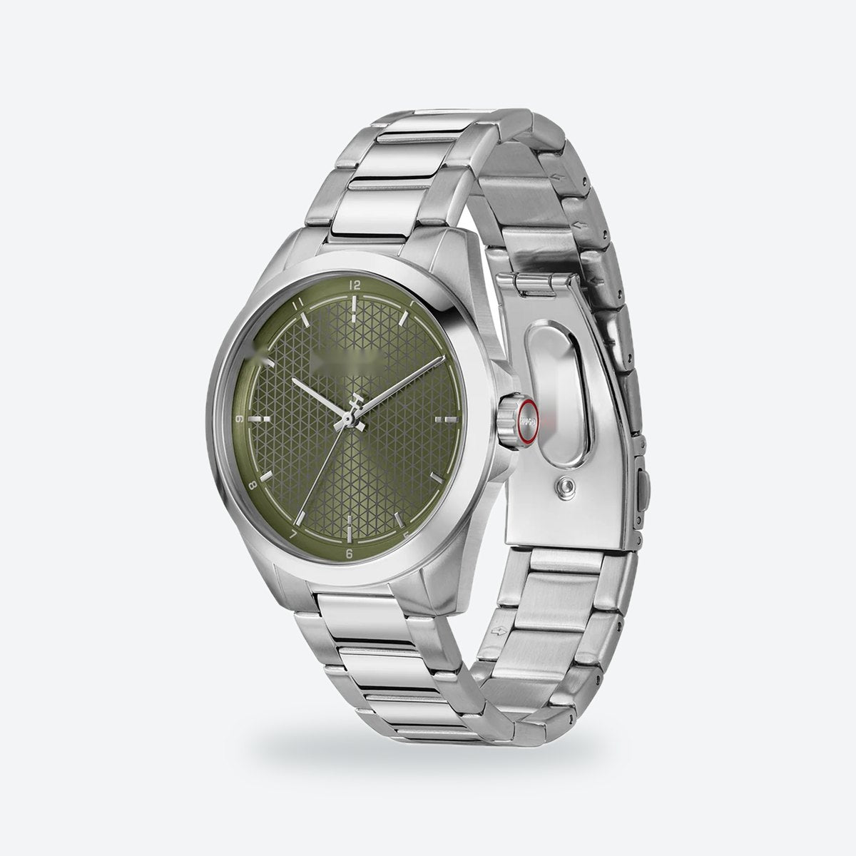 Men's 41mm Green Dial Watch, Steel Bracelet, view 4