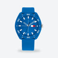 Men's 45mm Blue Dial Watch, Rubber Strap, Style 2, photo