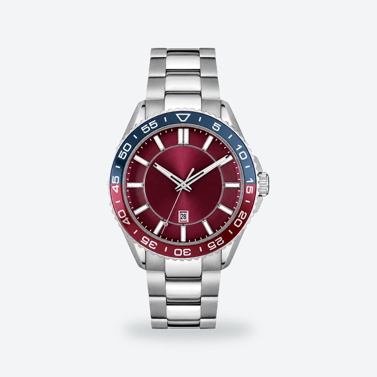 Men's 43mm Red Dial Watch, photo
