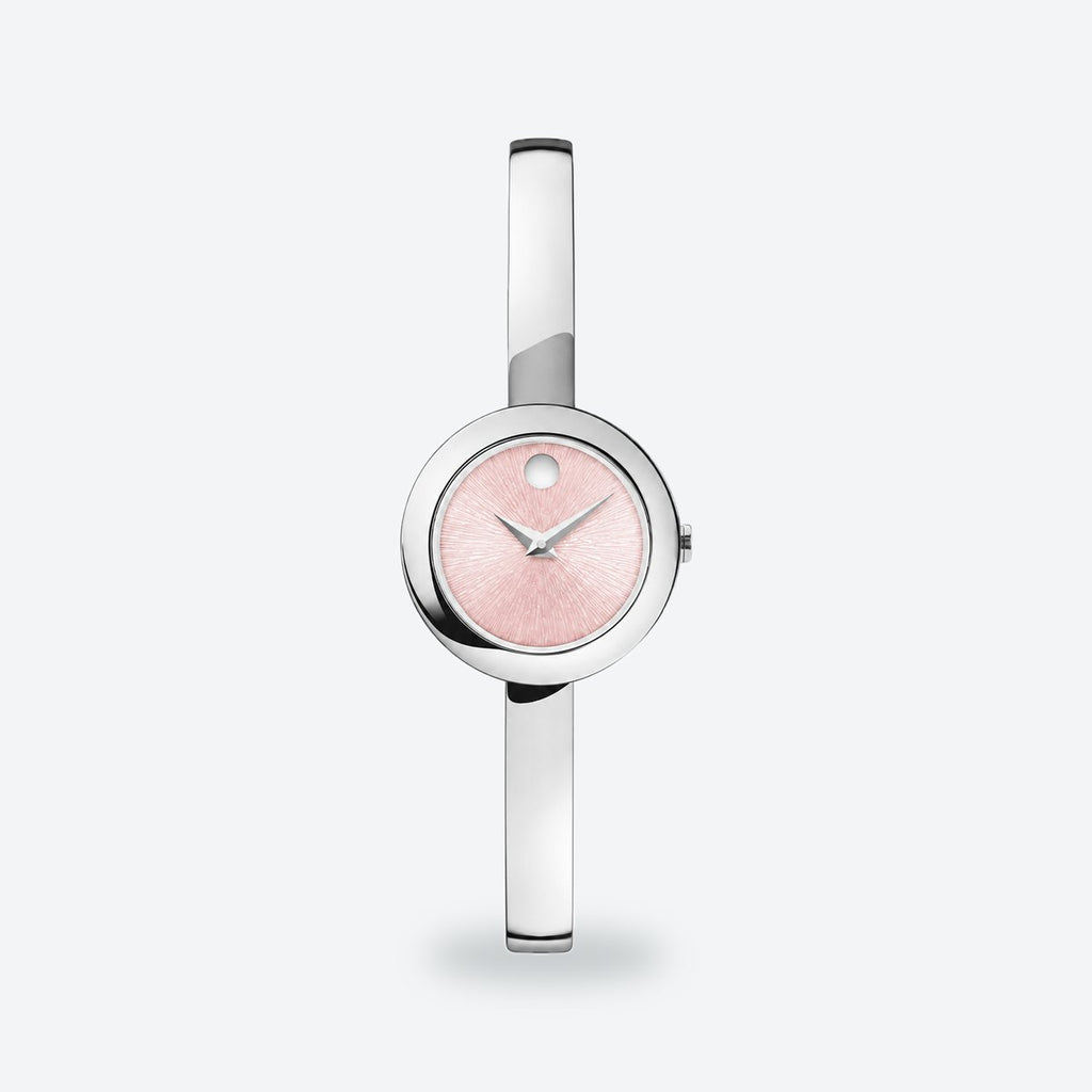 Women's 22x26mm White Dial Watch, Rose gold dial / Silver-tone