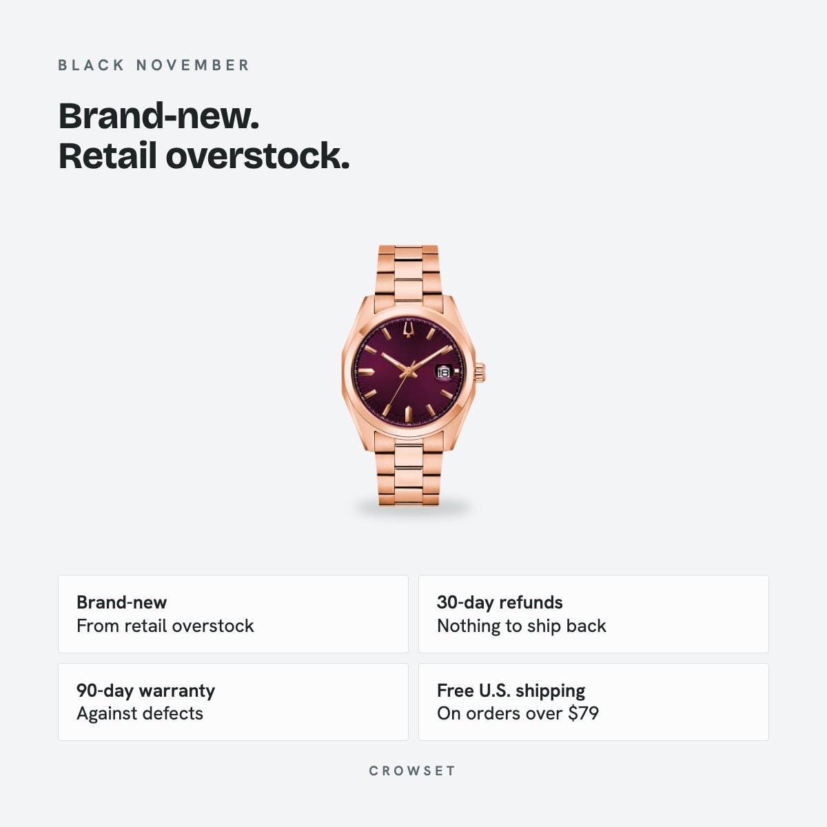 Men's 39mm Purple Dial Automatic Watch, details