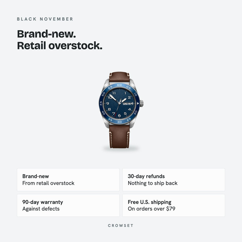 Men's 42mm Blue Dial Watch, details