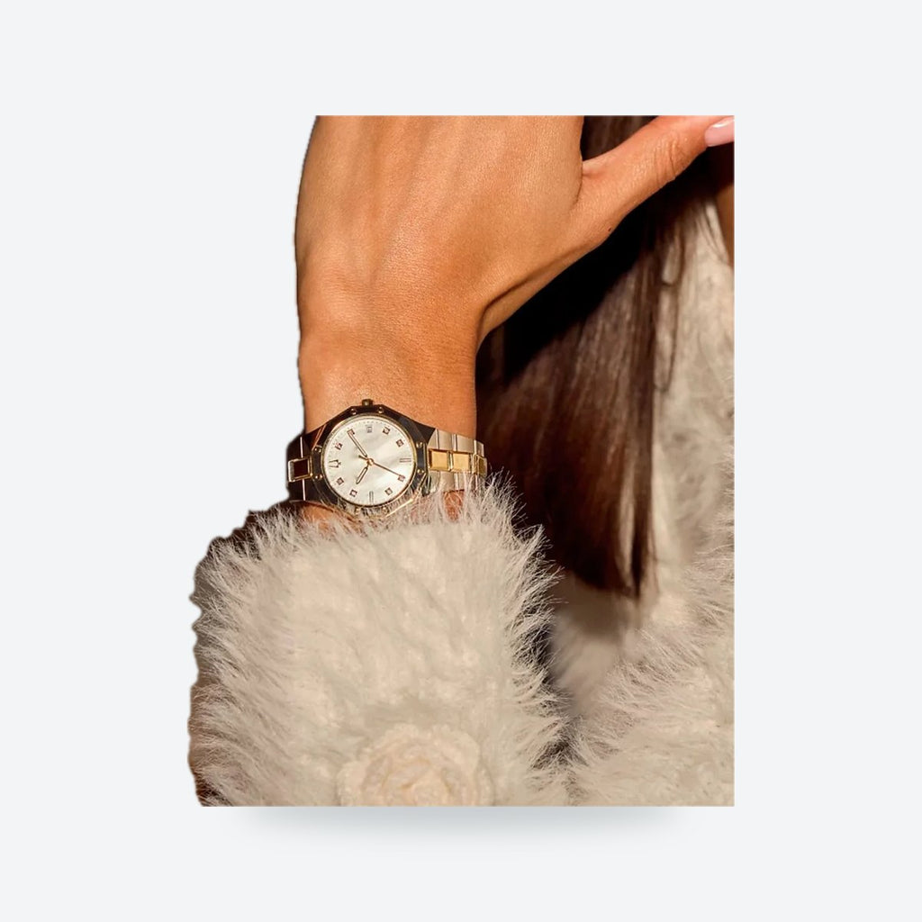 Women's 32mm White Dial Watch, Steel Bracelet, view 2