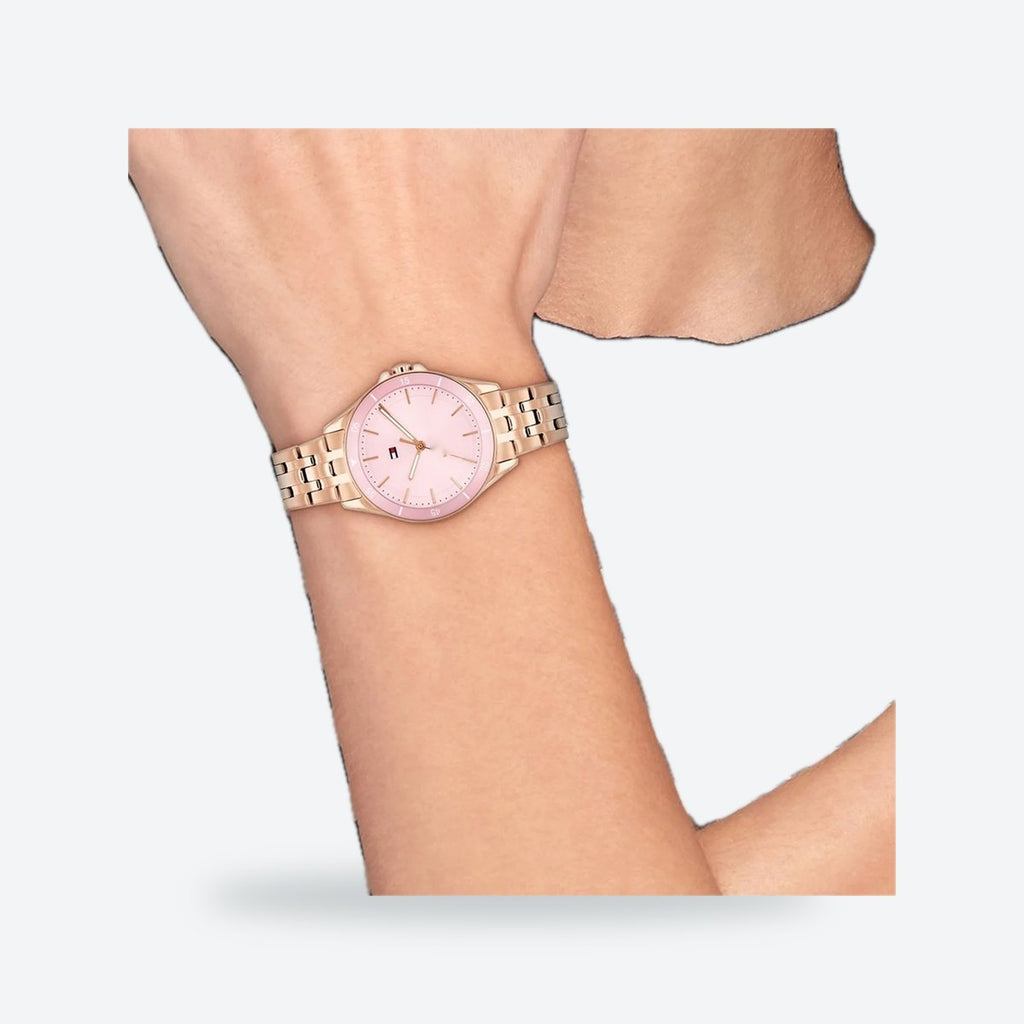 Women's 30mm Pink Dial Watch, Steel Bracelet, view 2