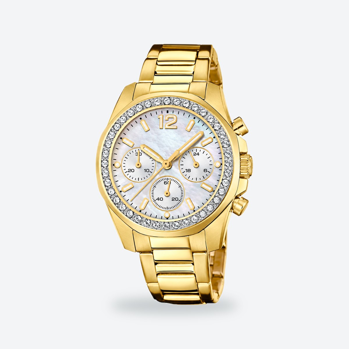 Women's 38mm White Dial Chronograph Watch, photo