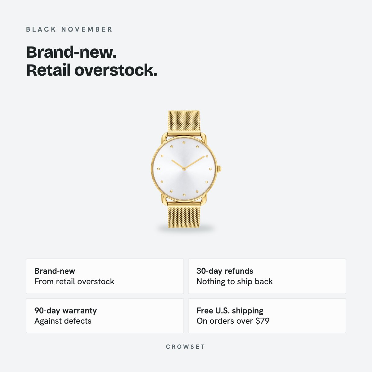 Women's 36mm White Dial Watch, Steel Bracelet, Gold-Tone, details