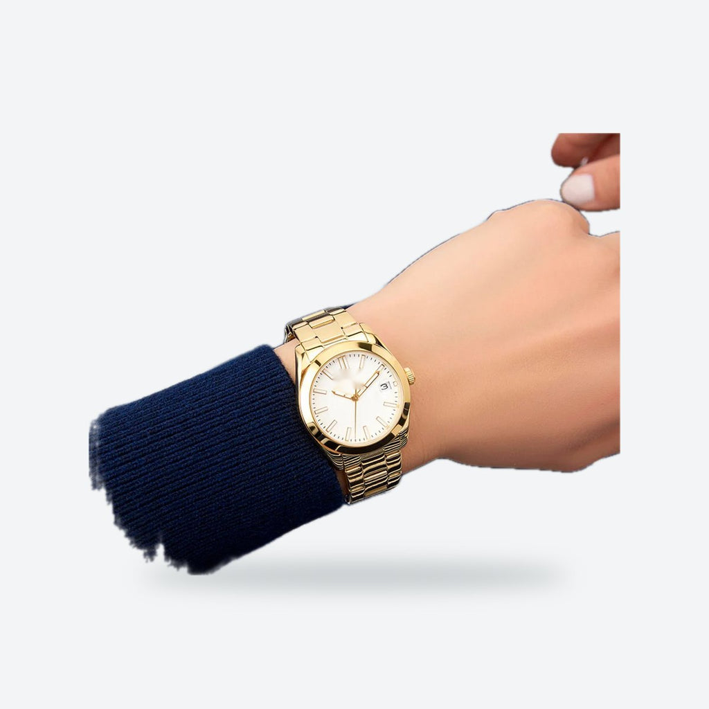 Women's 32mm White Dial Watch, Steel Bracelet, Style 2, view 2