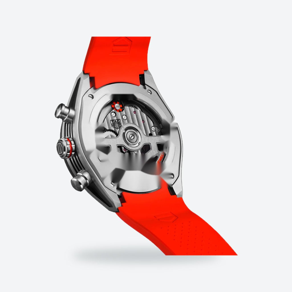 Men's 44mm Orange Dial Chronograph Watch, view 6