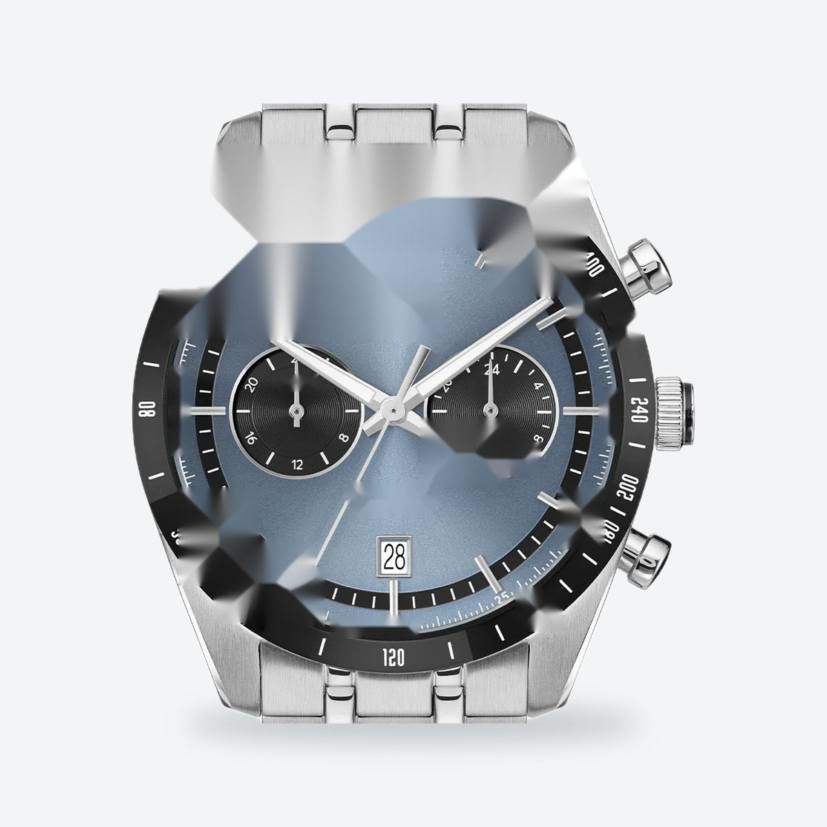 Men's 41mm Blue Dial Watch, Steel Bracelet, Style 3, view 2