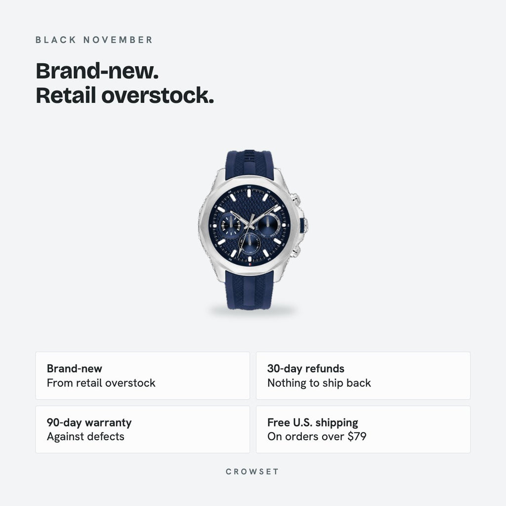 Men's 46mm Blue Dial Watch, details