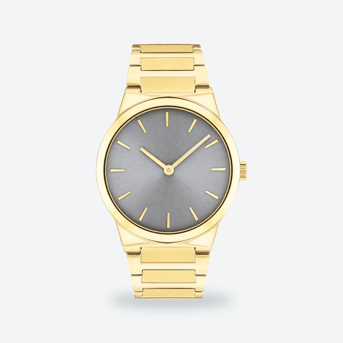 Women's 36mm Silvery White Dial Watch, Grey dial / Gold-tone