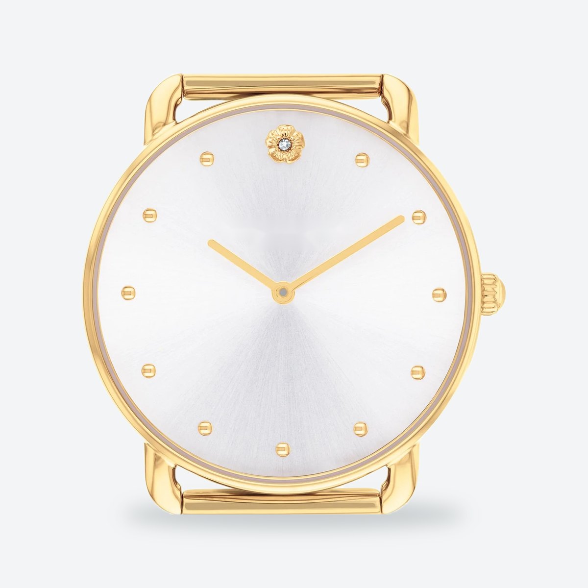 Women's 36mm White Dial Watch, Steel Bracelet, Gold-Tone, view 3