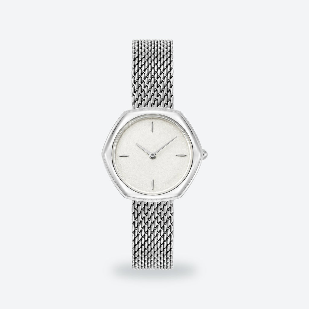 Women's 28mm Black Dial Watch, Grey dial / Silver-tone