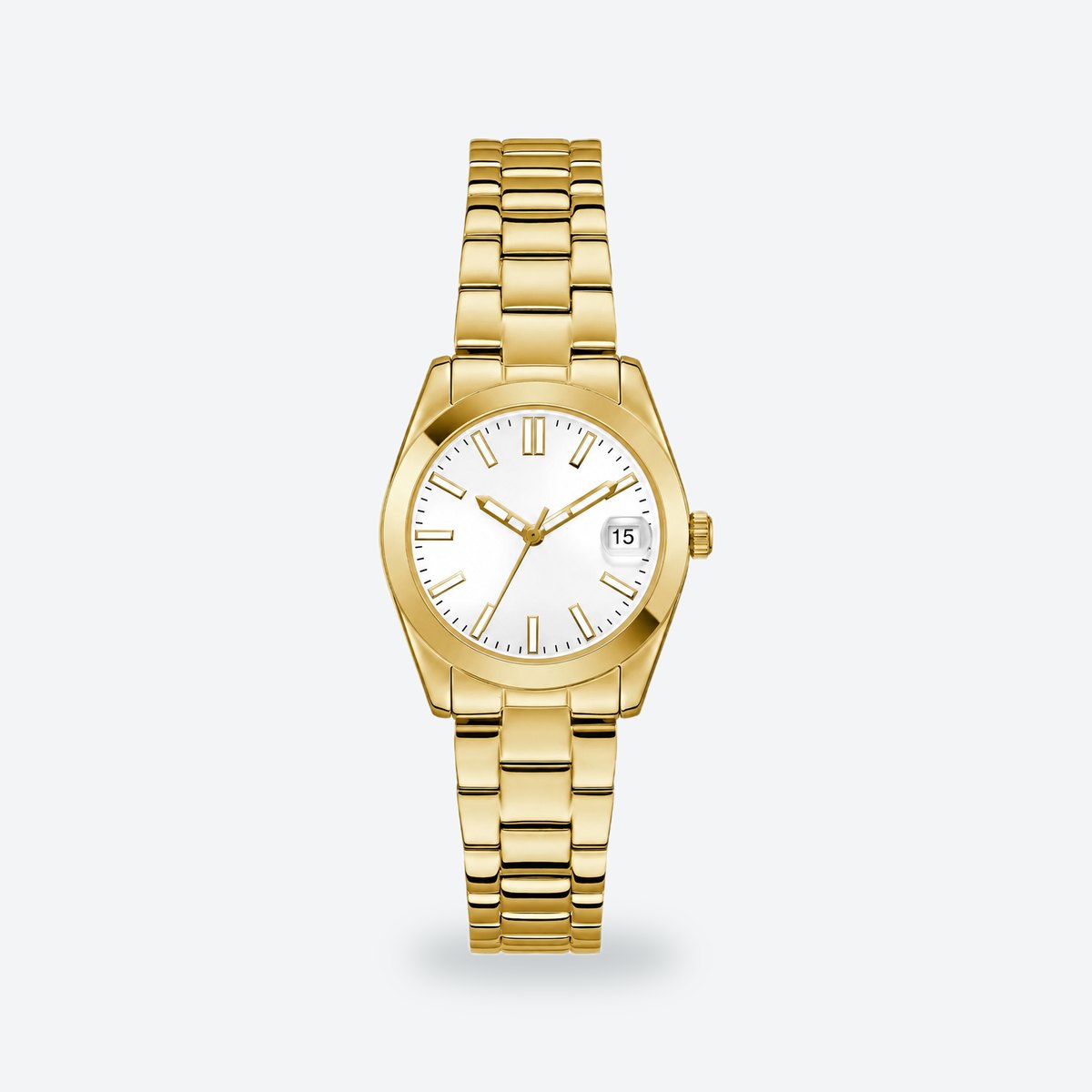 Women's 32mm White Dial Watch, Steel Bracelet, Style 2, photo
