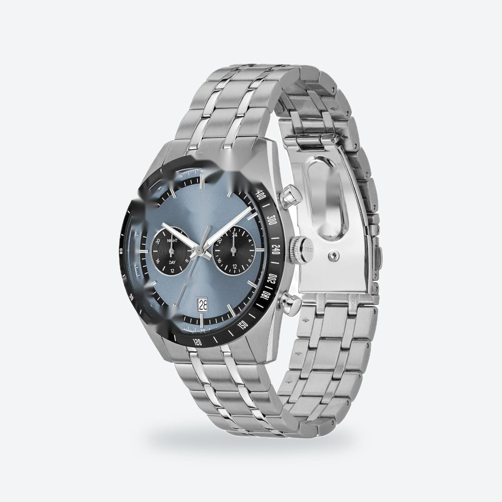 Men's 41mm Blue Dial Watch, Steel Bracelet, Style 3, view 3