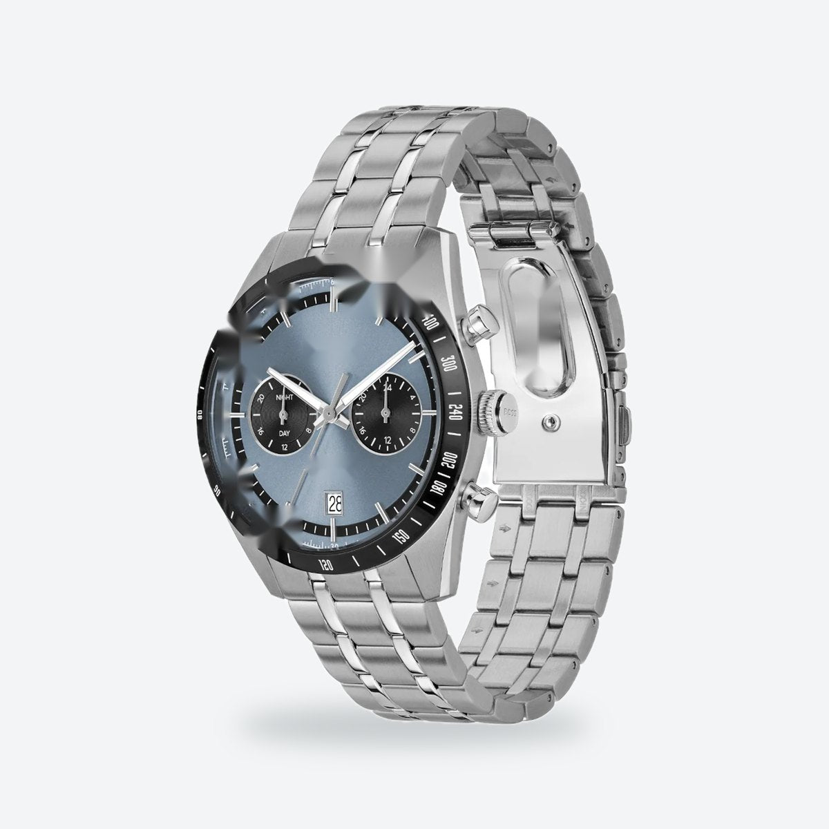 Men's 41mm Blue Dial Watch, Steel Bracelet, Style 3, view 3