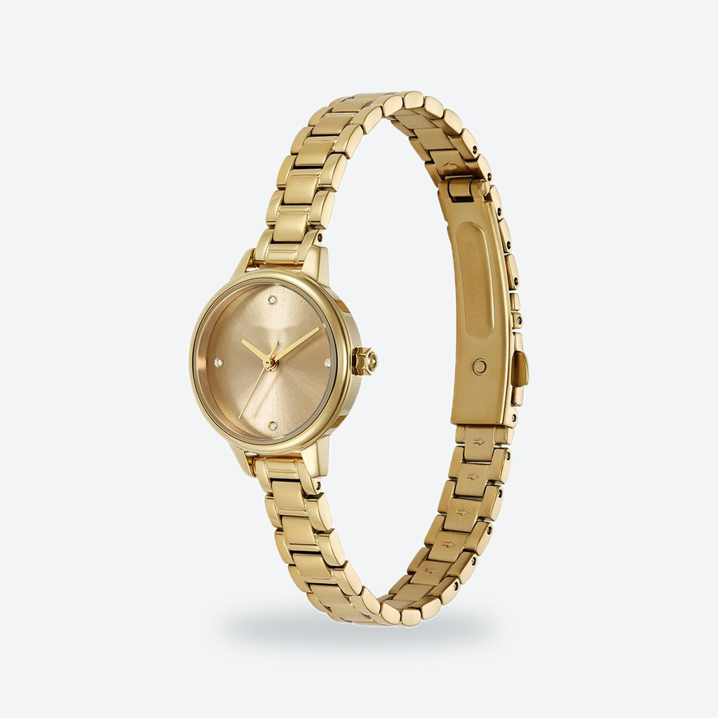 Women's 23mm Gold Dial Watch, Steel Bracelet, view 3