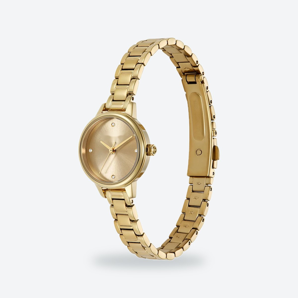 Women's 23mm Gold Dial Watch, Steel Bracelet, view 3