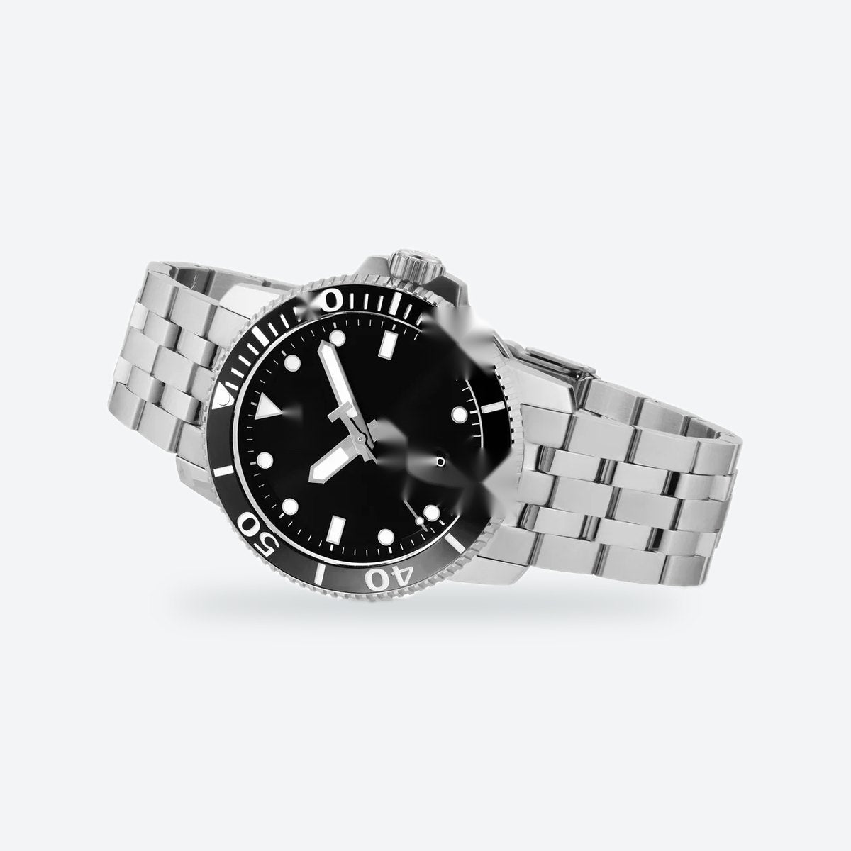 Men's 43mm Automatic Dive Watch, Ceramic Bezel, Black Dial, view 8