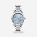 Women's 34mm Blue Dial Watch, Steel Bracelet, Blue dial / Silver-tone