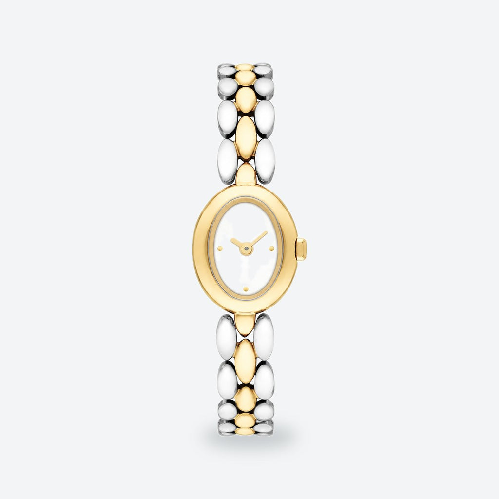 Women's 18x22.5mm Cream Dial Watch, Cream dial / Silver and gold-tone