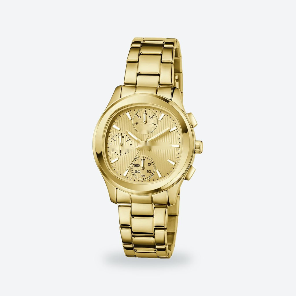 Women's 36mm Gold Dial Chronograph Watch, view 6