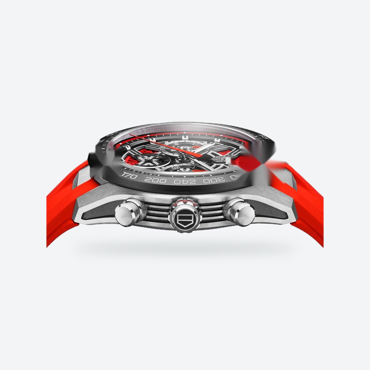 Men's 44mm Orange Dial Chronograph Watch, view 4