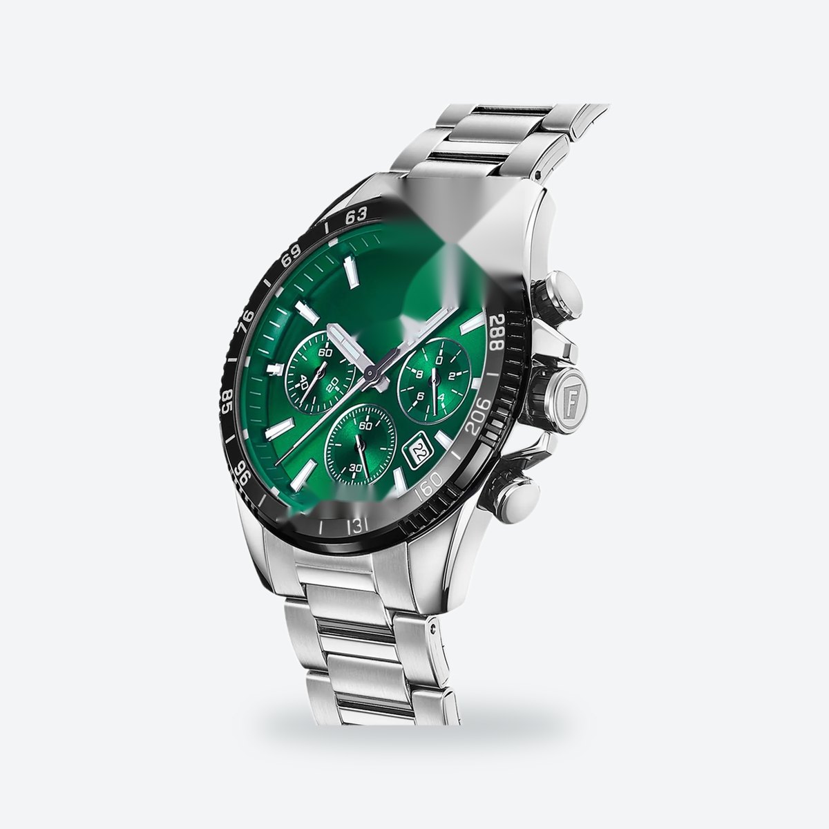 Men's 45mm Green Dial Chronograph Watch, view 3
