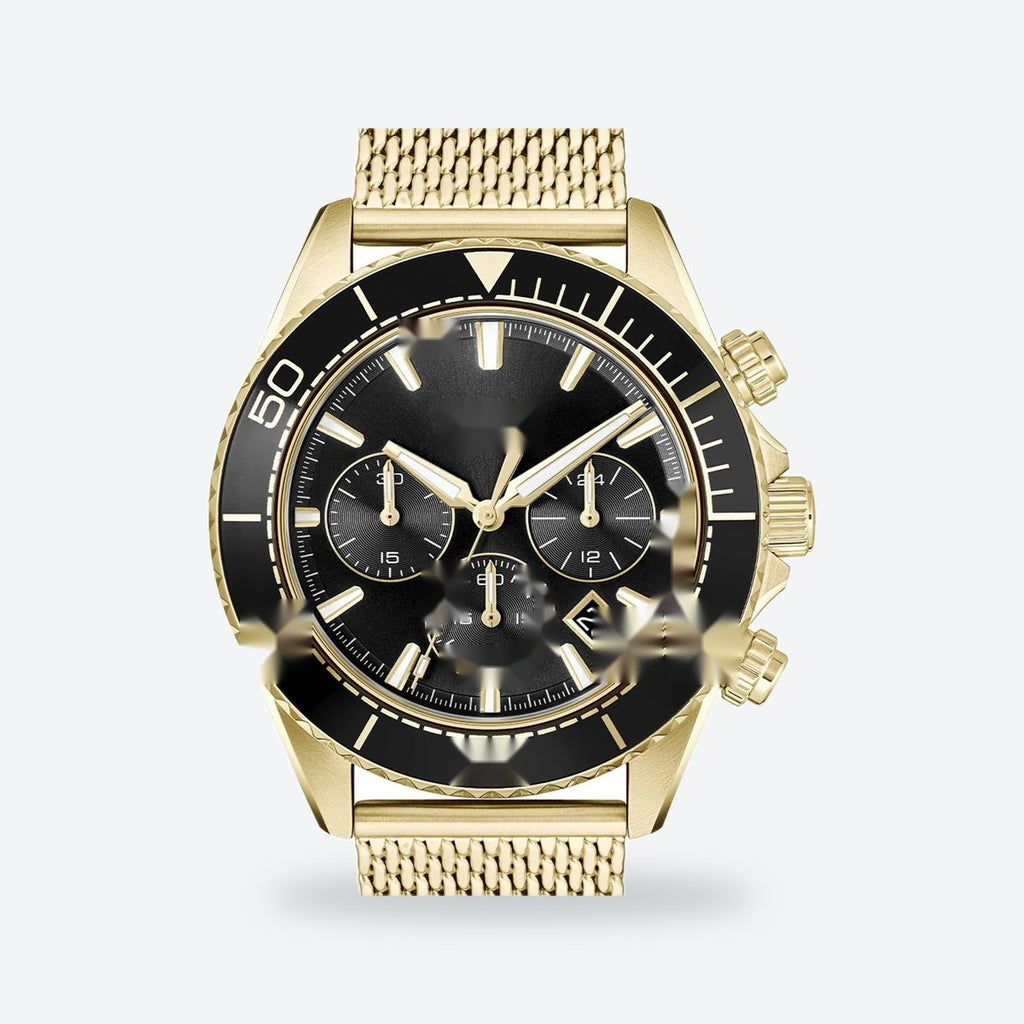 Men's 44mm Black Dial Chronograph Watch, view 3