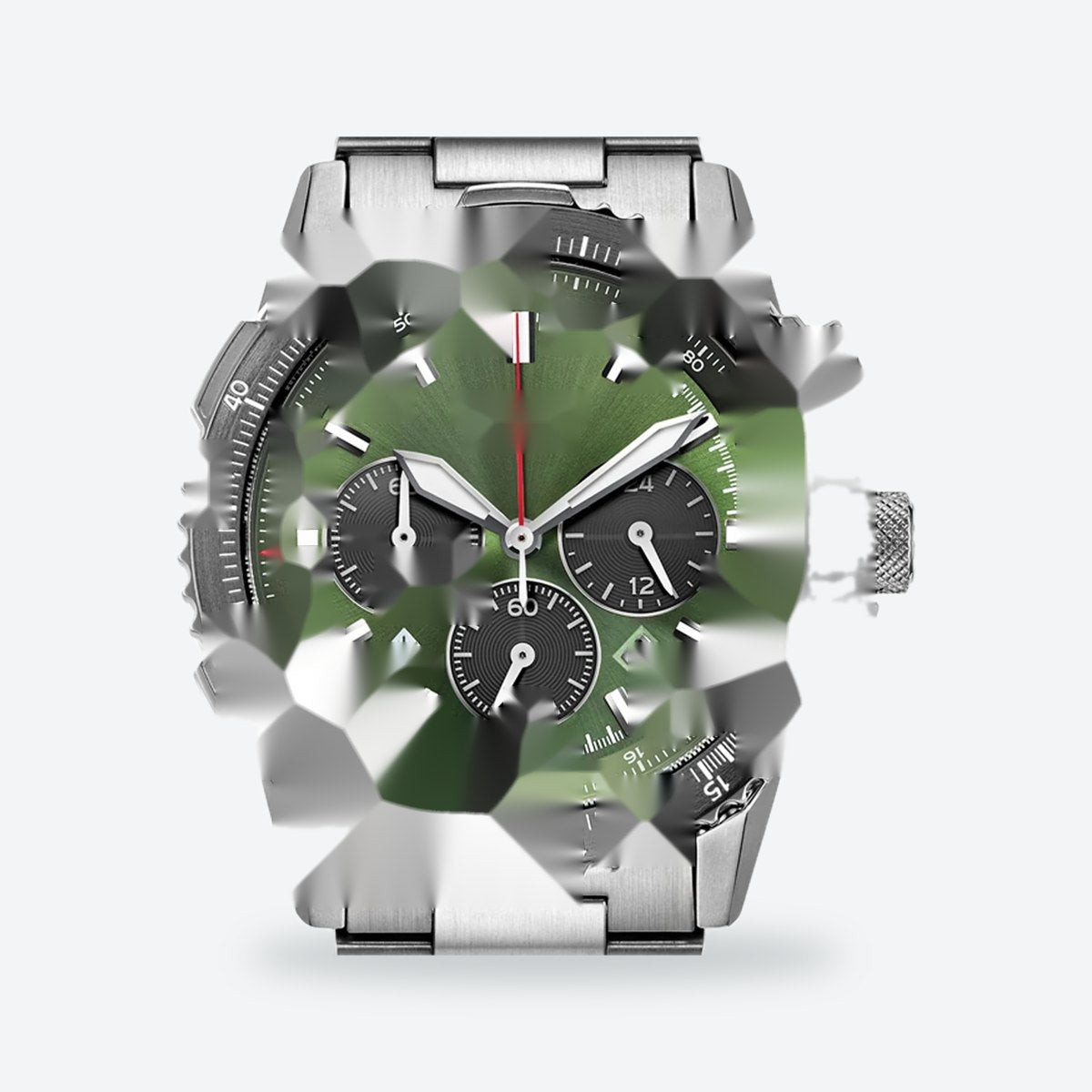 Men's 40mm Green Dial Watch, Steel Bracelet, Style 2, view 2