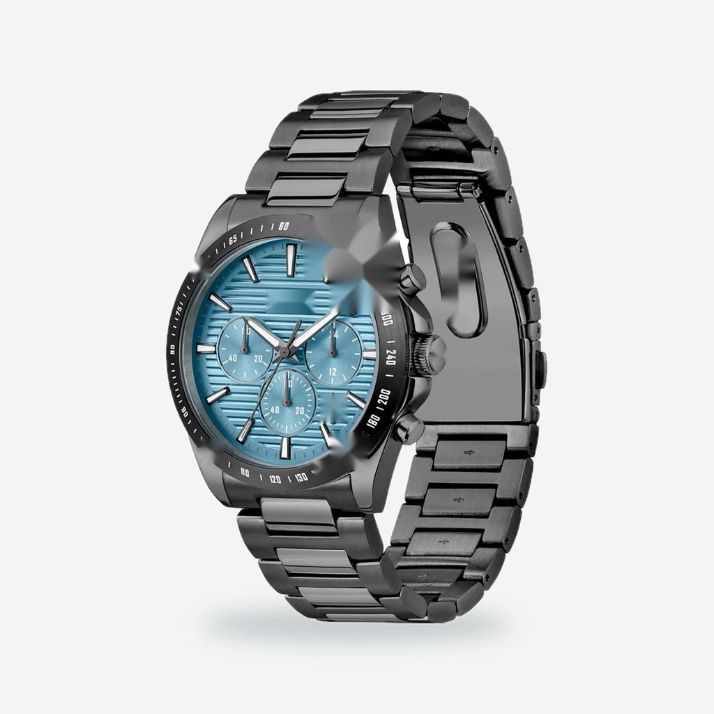 Men's 41mm Blue Dial Watch, Steel Bracelet, Style 2, view 3