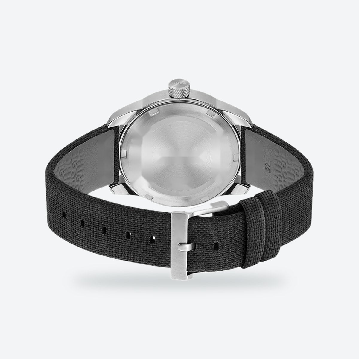 Men's 42mm Black Dial Watch, Nylon Strap, view 4