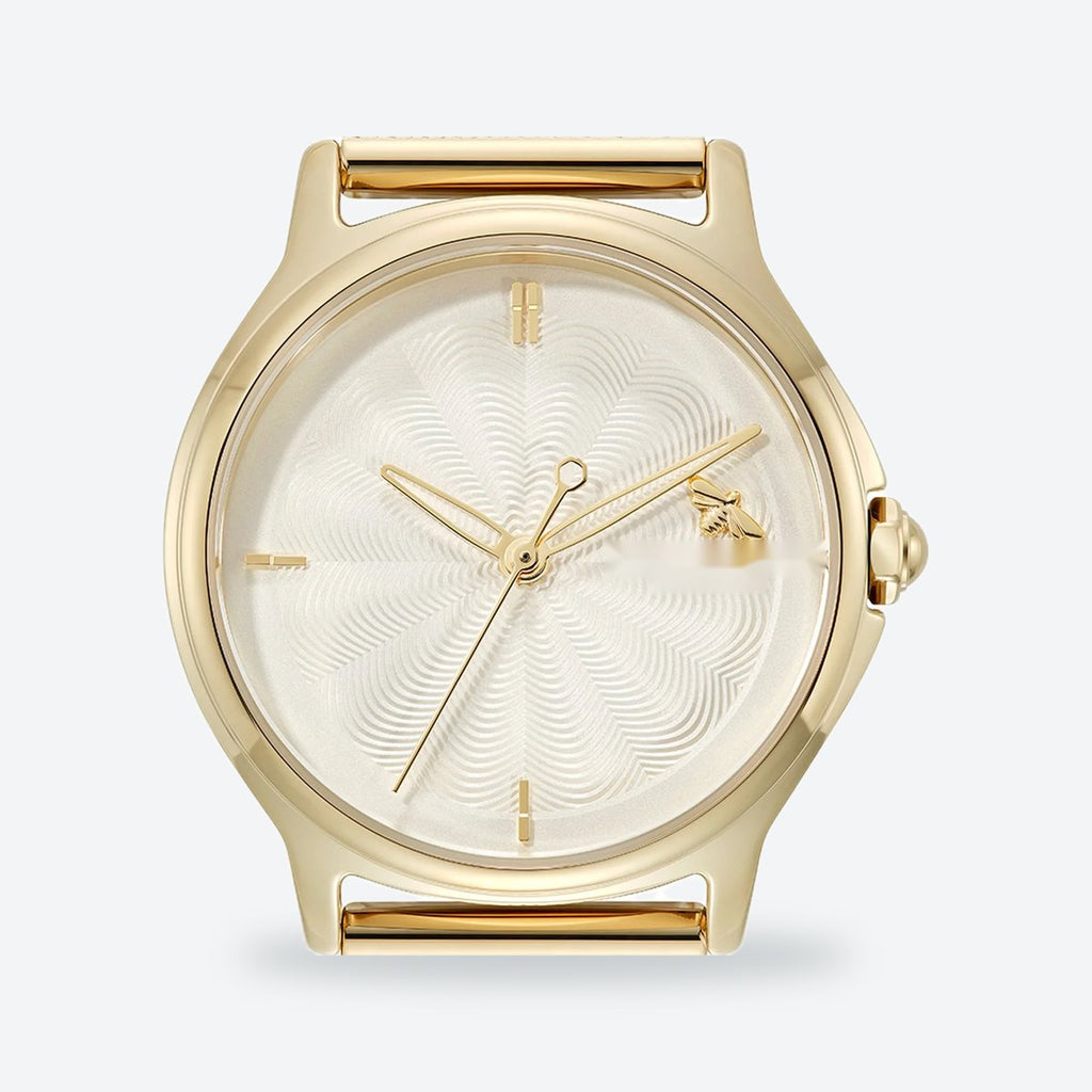 Women's 30mm White Dial Watch, Steel Bracelet, Gold-Tone, view 2